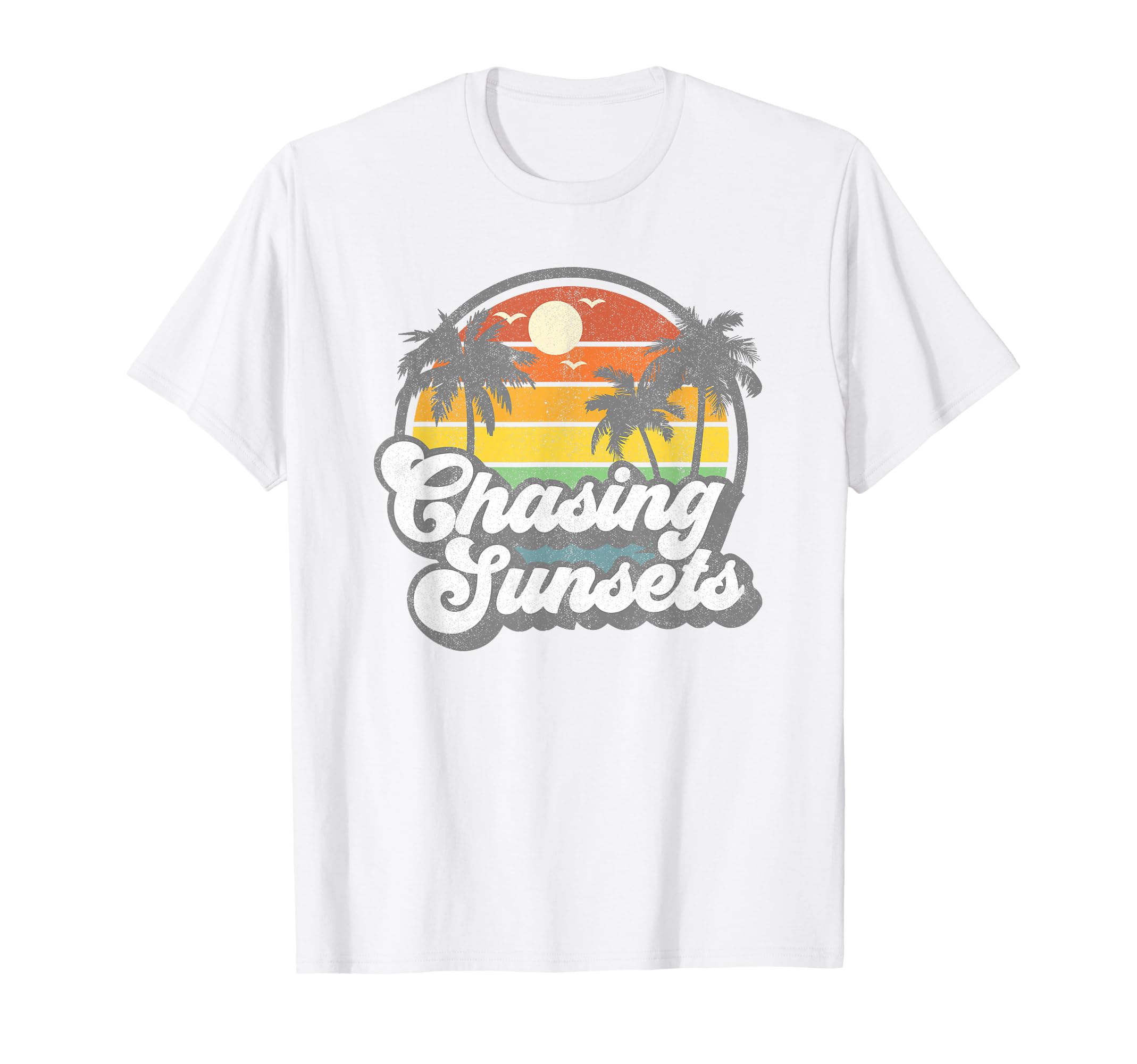 Chasing Sunsets Beach Summer Sunset T-Shirt - Novelty Apparel for Adults - T-Shirt, Sweatshirt, Hoodie
