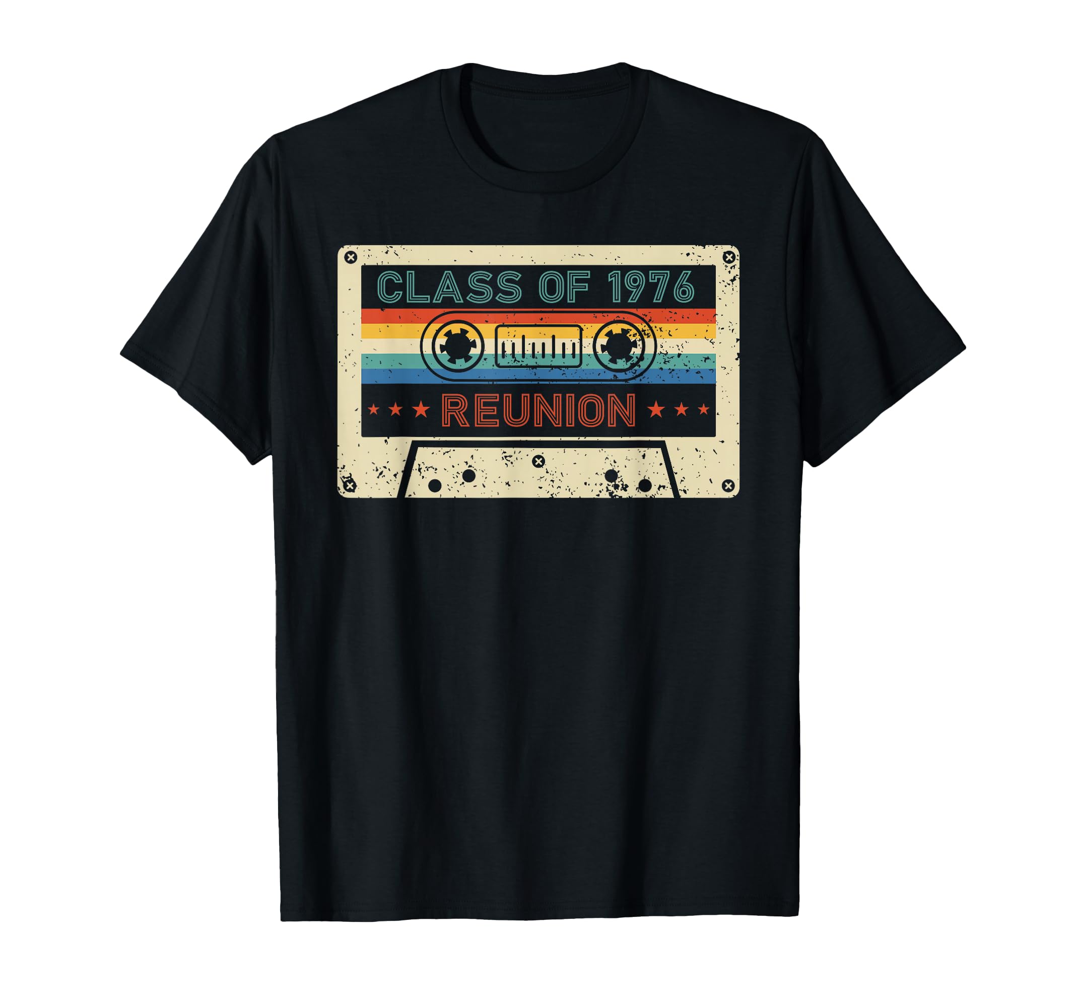 80S Cassette Tape Class 1976 Reunion T-Shirt - Casual Everyday Wear Unisex - T-Shirt, Sweatshirt, Hoodie