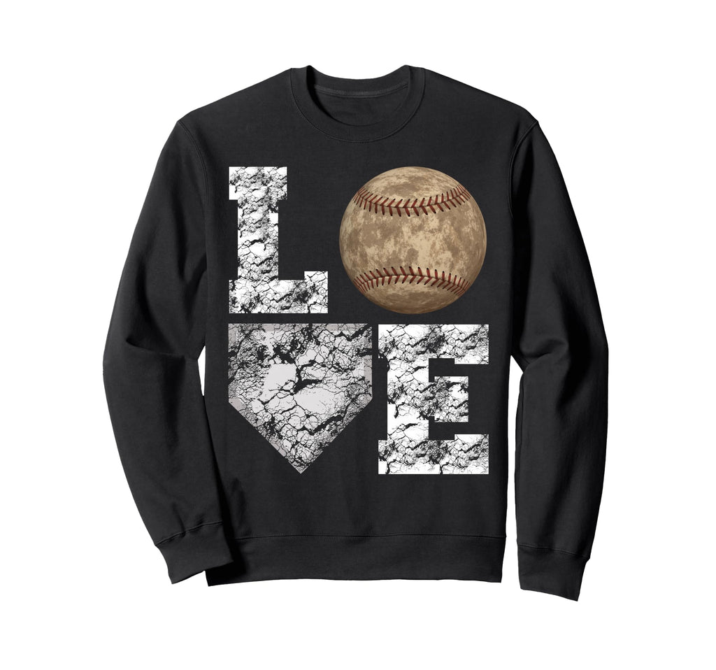 Baseball Distressed Ball Dad Sweatshirt - Casual Everyday Wear for Adults - T-Shirt, Sweatshirt, Hoodie