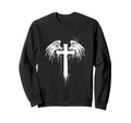 Gothic Cross Grunge Aesthetic Y2K Sweatshirt - Casual Everyday Wear Unisex - T-Shirt, Sweatshirt, Hoodie