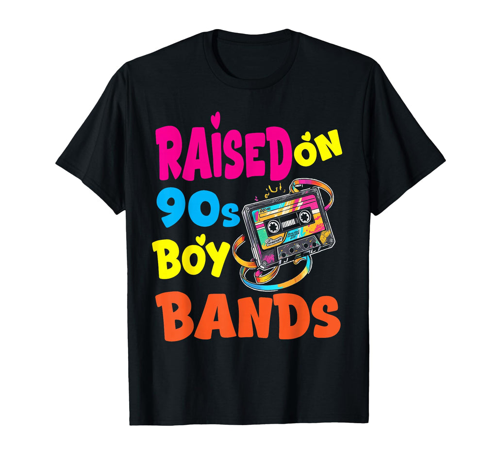 Raised 90S Bands Nostalgia Love T-Shirt - Trendy Graphic for Adults - T-Shirt, Sweatshirt, Hoodie