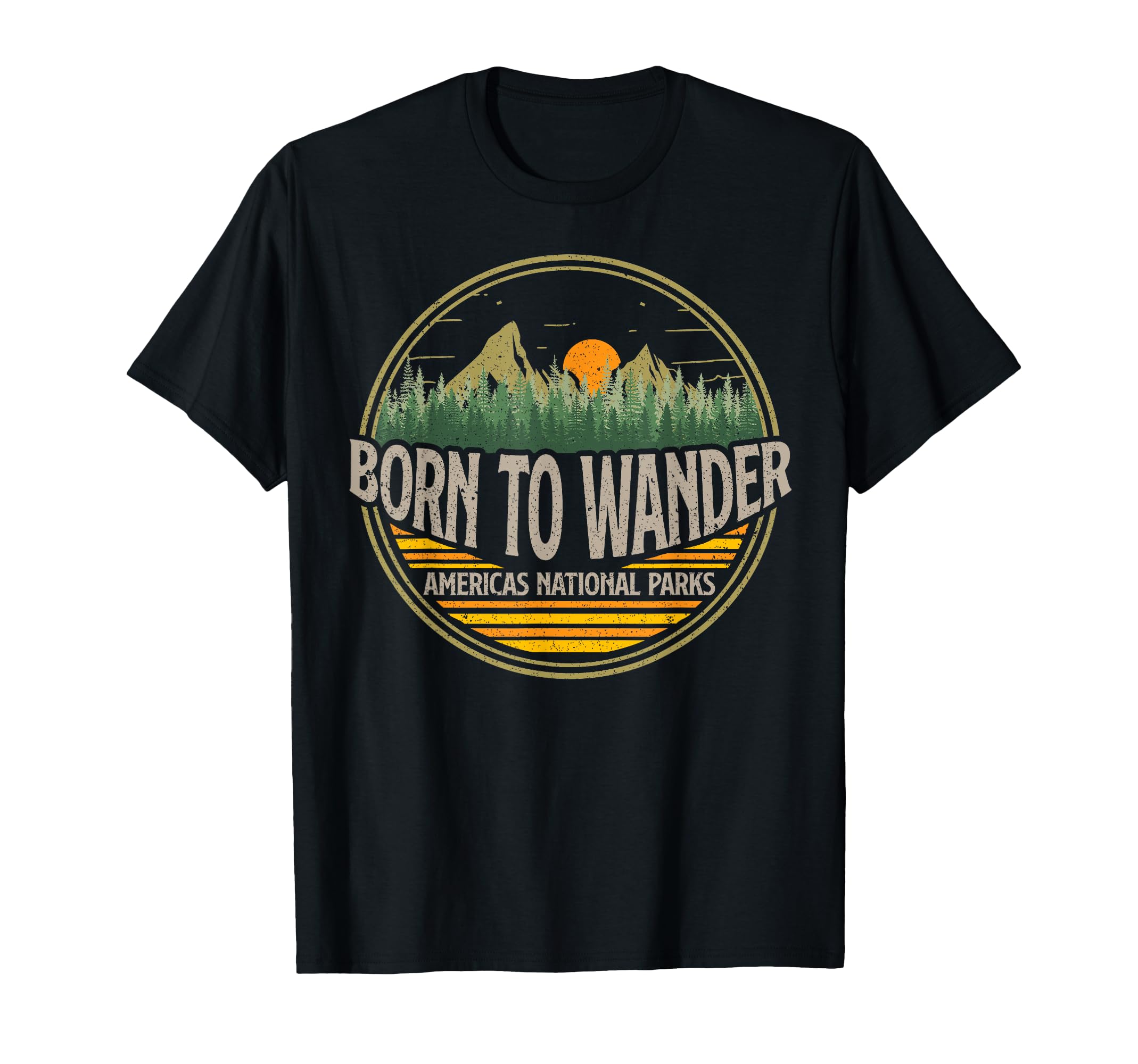 Born To Wander Americas National T-Shirt - Aesthetic Graphic for Adults - T-Shirt, Sweatshirt, Hoodie