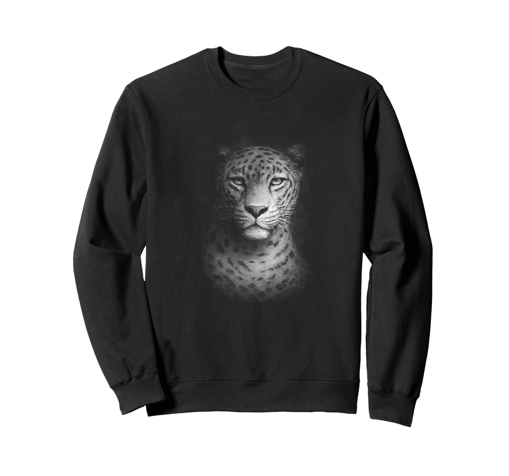 Leopard Wildlife 90S Washout Sweatshirt - Fun Novelty Design Men Women - T-Shirt, Sweatshirt, Hoodie