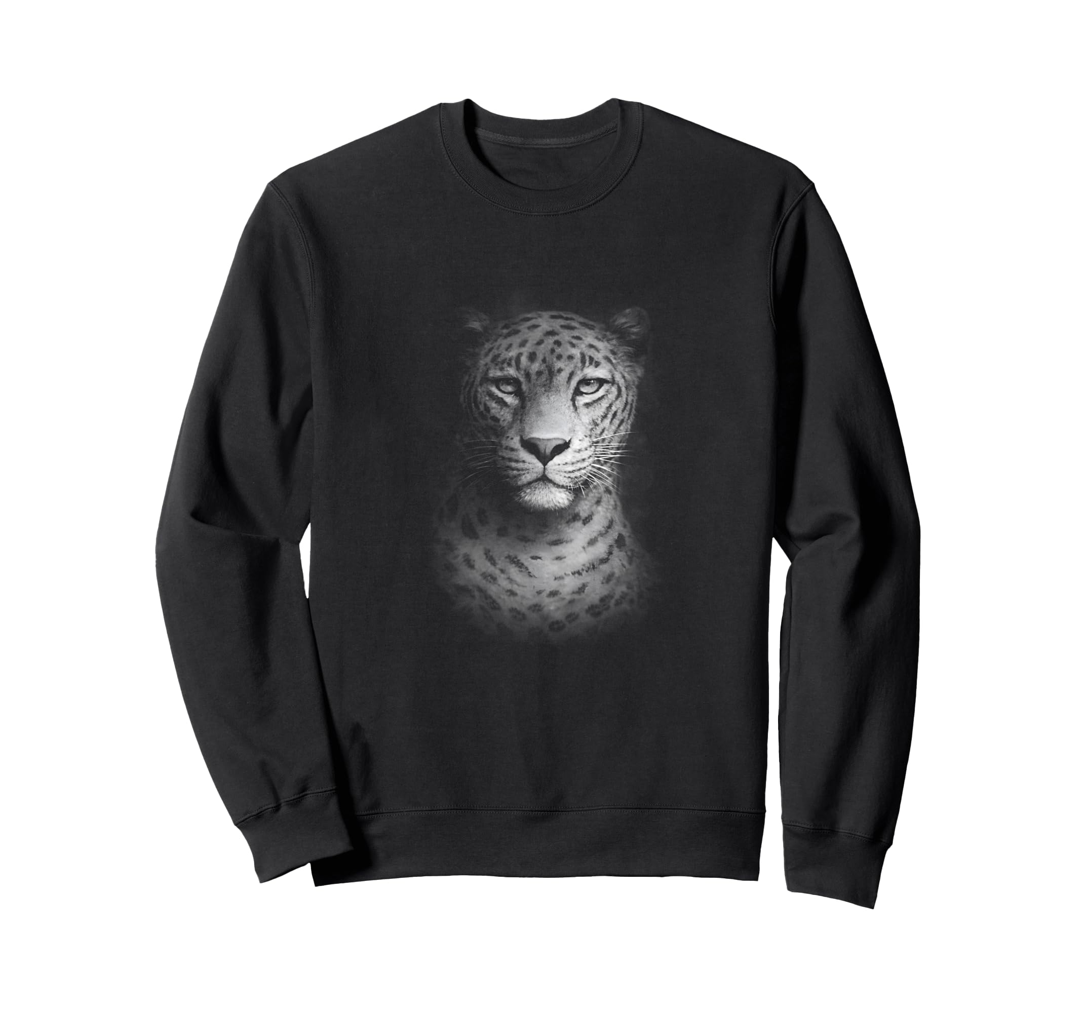 Leopard Wildlife 90S Washout Sweatshirt - Fun Novelty Design Men Women - T-Shirt, Sweatshirt, Hoodie