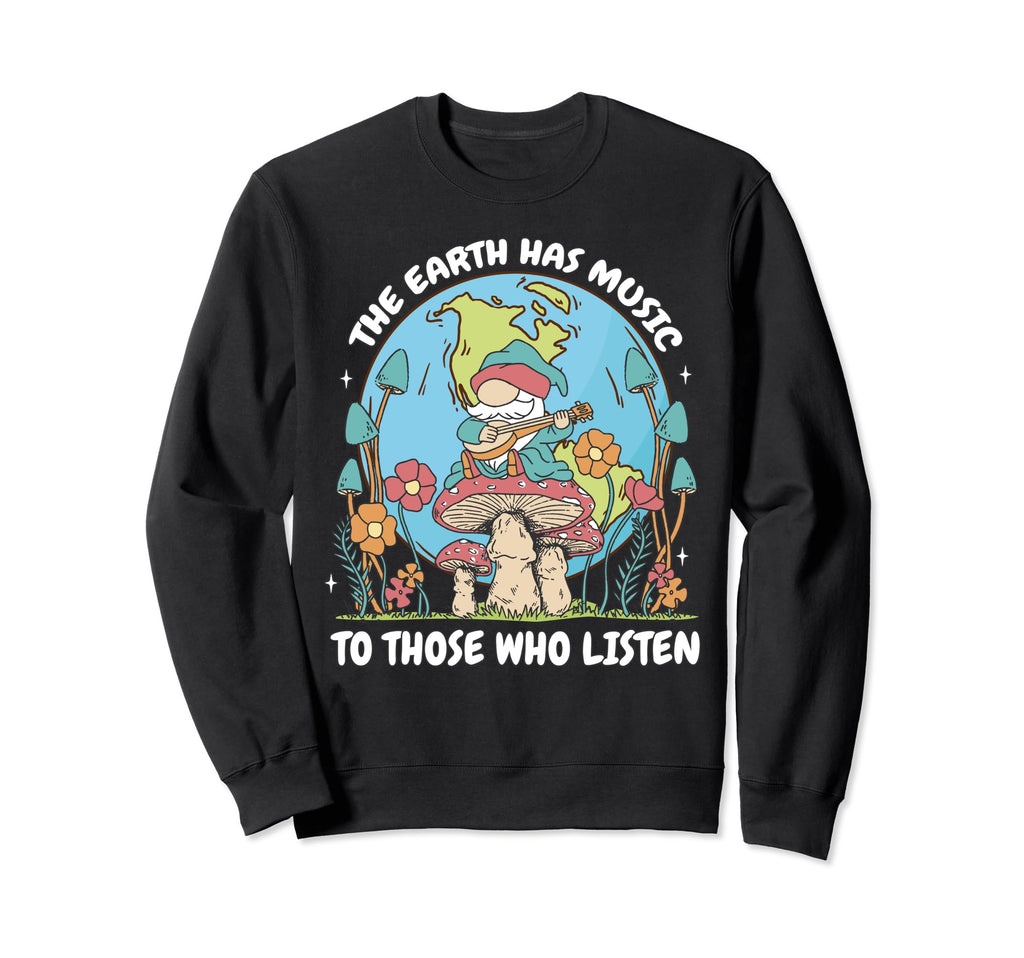 Hippie Gnome Mushrooms 70S Groovy Hippy Sweatshirt - Graphic Print Unisex - T-Shirt, Sweatshirt, Hoodie