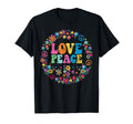 Groovy Tie Dye Peace Love Hippie T-Shirt - Aesthetic Graphic for Adults - T-Shirt, Sweatshirt, Hoodie