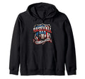 Funny Usa Patriotic Baseball Fathers Hoodie - Novelty Apparel Men Women - T-Shirt, Sweatshirt, Hoodie