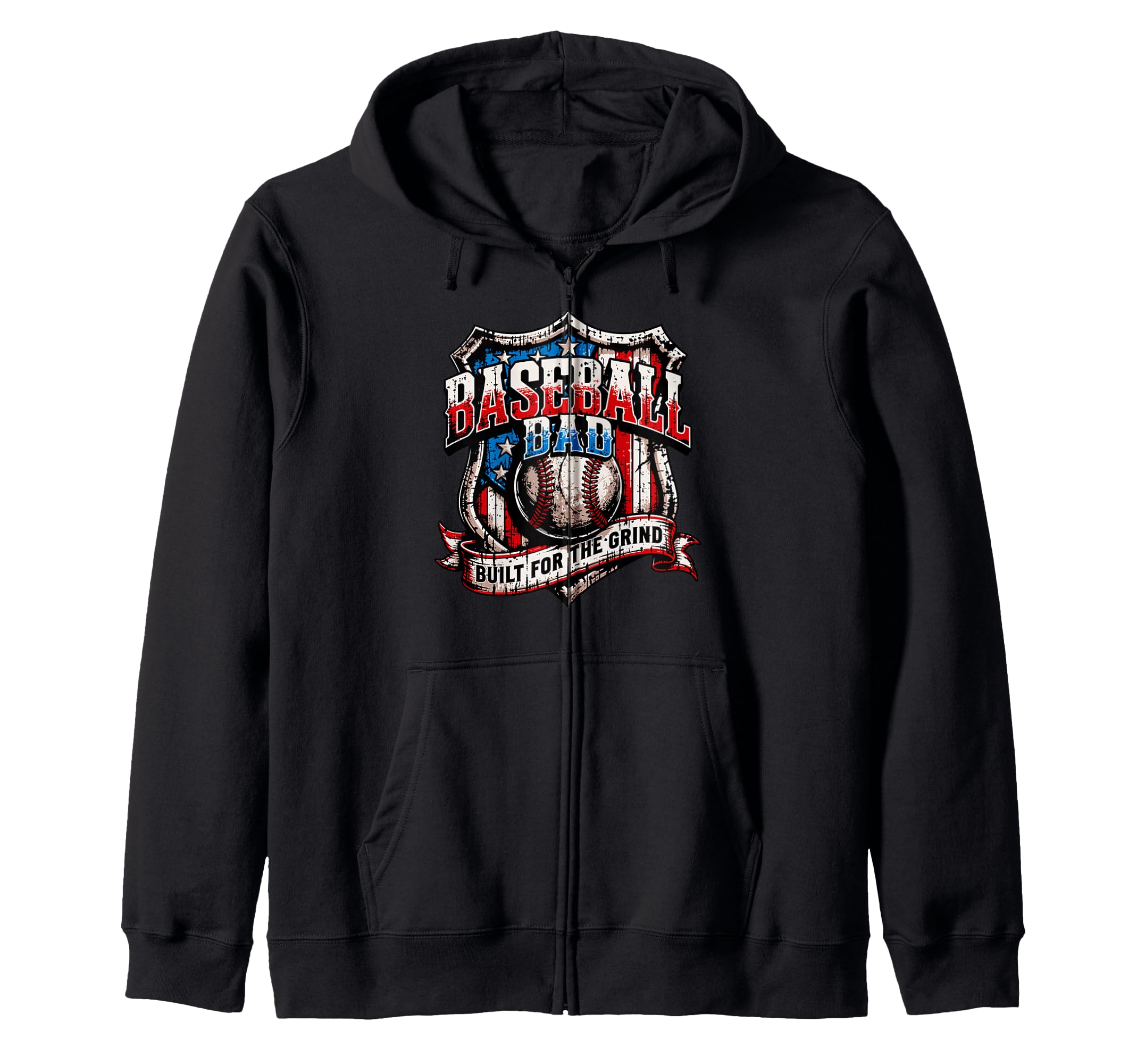 Funny Usa Patriotic Baseball Fathers Hoodie - Novelty Apparel Men Women - T-Shirt, Sweatshirt, Hoodie