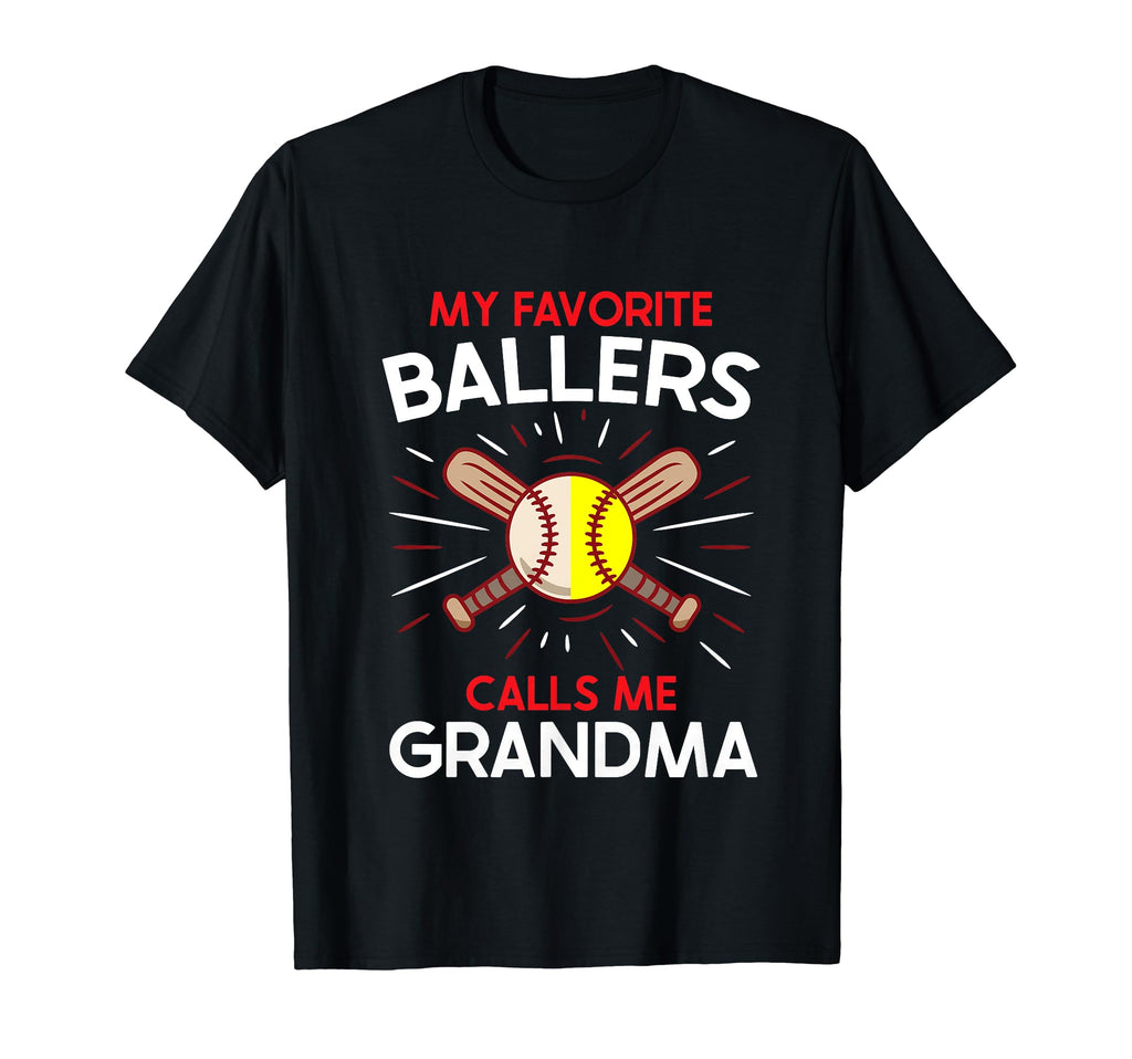 My Favorite Ballers Calls Me Grandma T-Shirt - Unique Graphic Unisex - T-Shirt, Sweatshirt, Hoodie