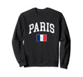 Paris Flag France Distressed Worn Sweatshirt - Streetwear Style Unisex - T-Shirt, Sweatshirt, Hoodie