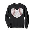 Baseball Heart Mom Mama Mothers Sweatshirt - Fun Novelty Design Men Women - T-Shirt, Sweatshirt, Hoodie