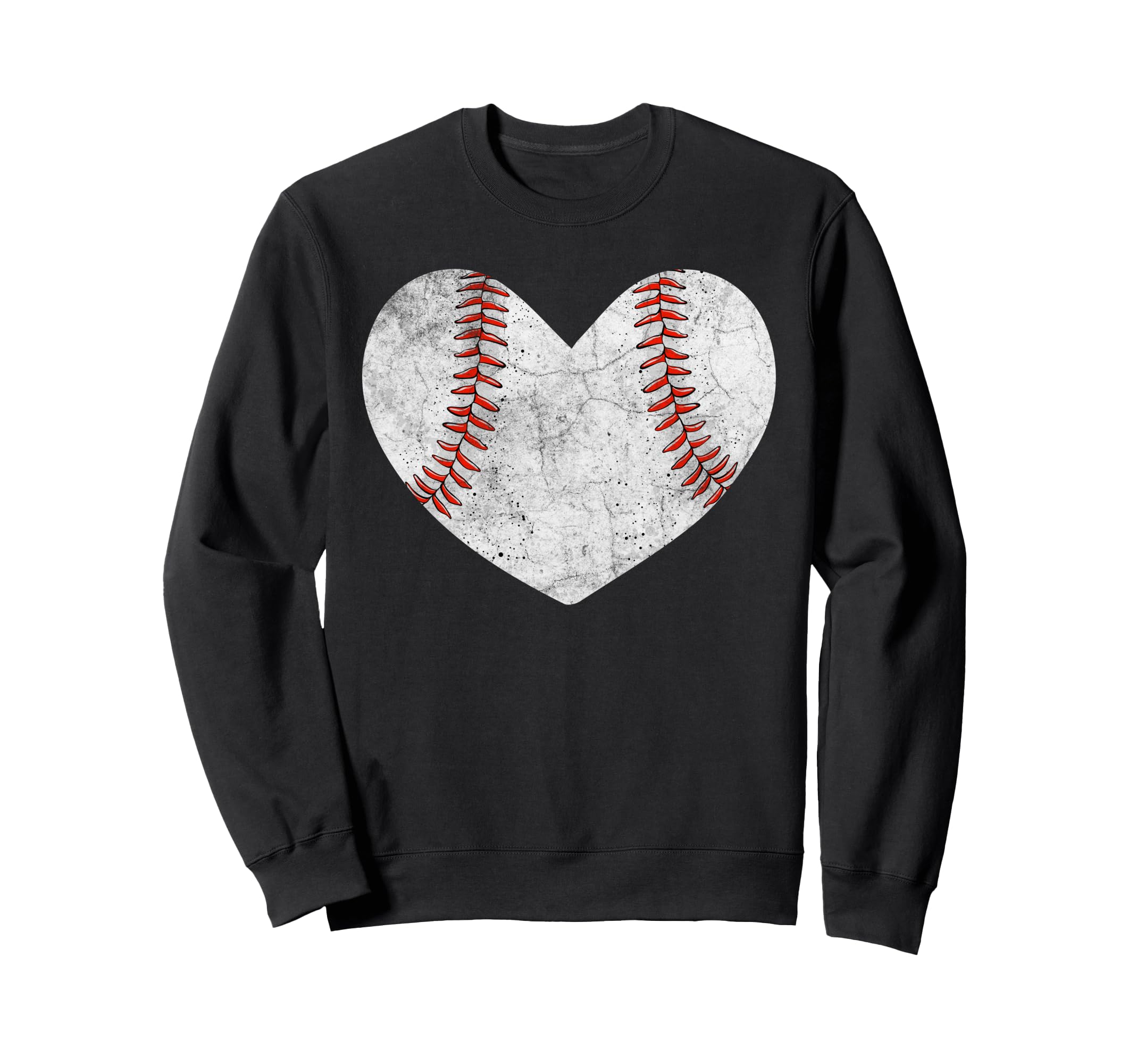 Baseball Heart Mom Mama Mothers Sweatshirt - Fun Novelty Design Men Women - T-Shirt, Sweatshirt, Hoodie