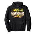 Softball Nanny Leopard Mothers Day Baseball Hoodie - Trendy Graphic Unisex - T-Shirt, Sweatshirt, Hoodie