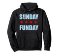 Sunday Funday Chicago Flag Distressed Hoodie - Casual Everyday Wear Unisex - T-Shirt, Sweatshirt, Hoodie