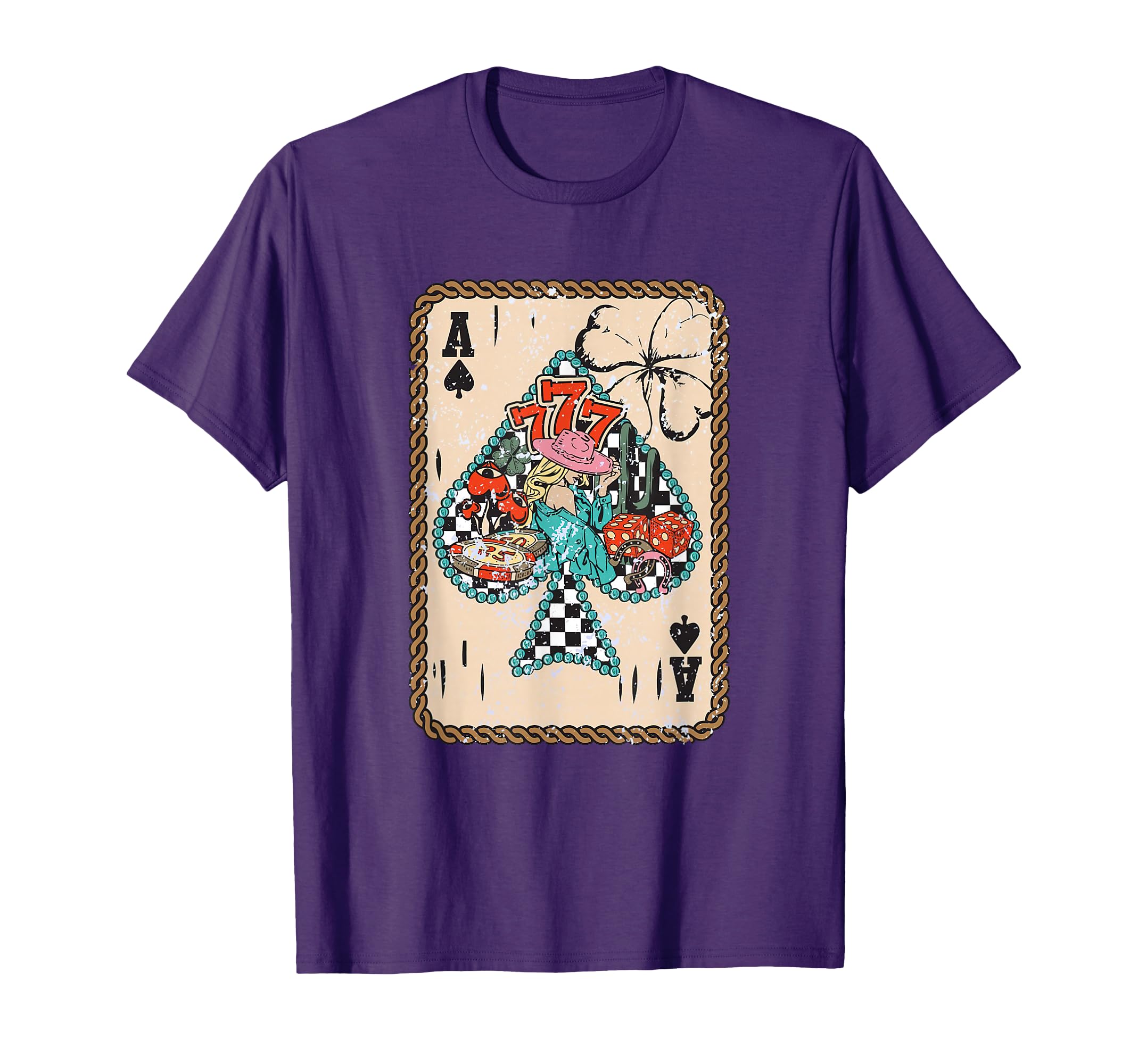 Feeling Lucky Turquoise Frame Trendy T-Shirt - Unique Graphic Unisex - T-Shirt, Sweatshirt, Hoodie