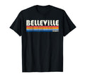 70S 80S Belleville Il T-Shirt - Minimalist Print Unisex - T-Shirt, Sweatshirt, Hoodie