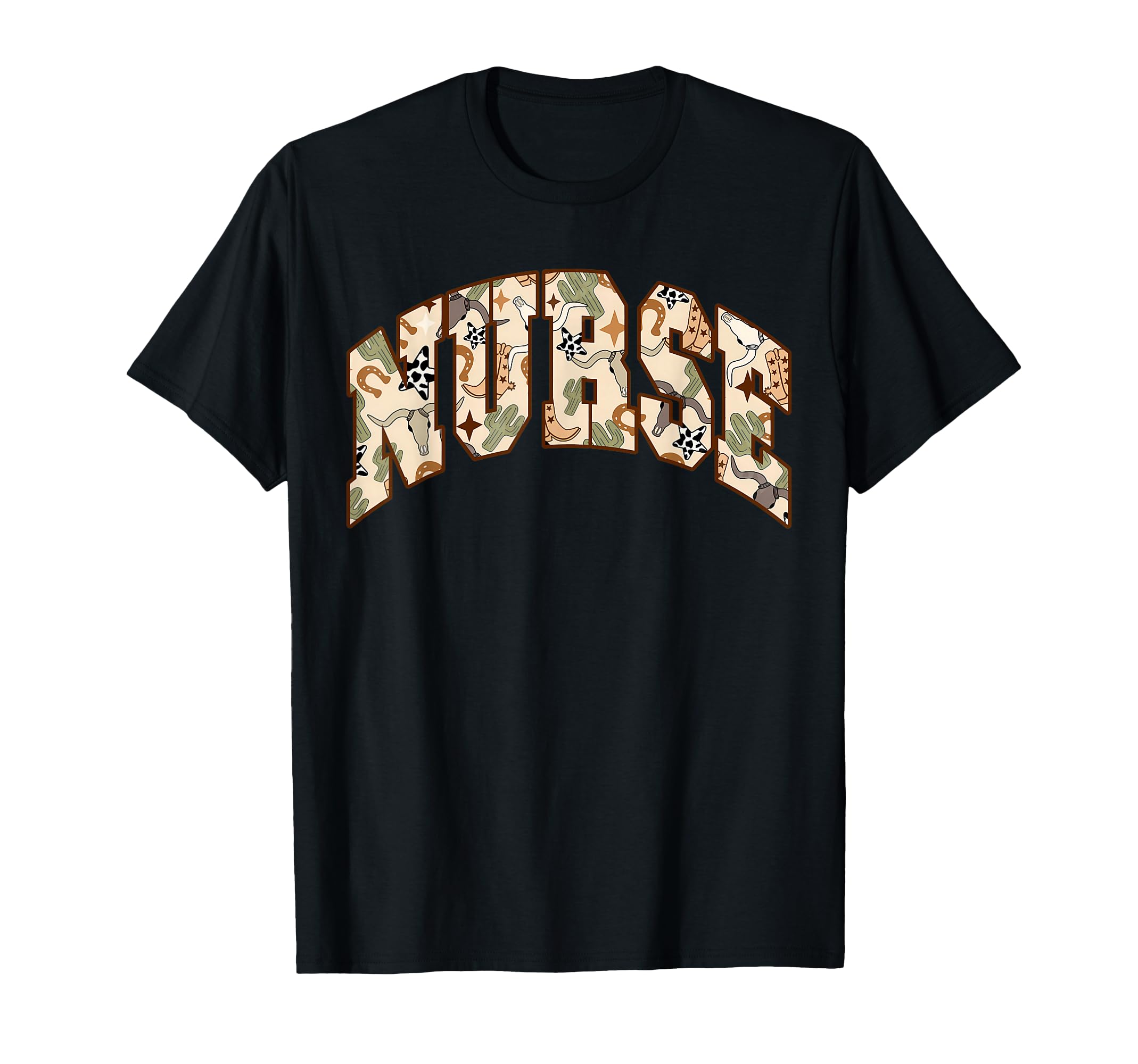 Nurse Country Western Cow Skull T-Shirt - Casual Everyday Wear Unisex - T-Shirt, Sweatshirt, Hoodie