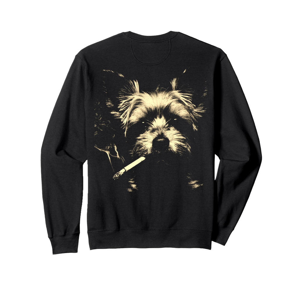 Yorkshire Terrier Smoking Cigarette Sweatshirt - Novelty Apparel Unisex - T-Shirt, Sweatshirt, Hoodie