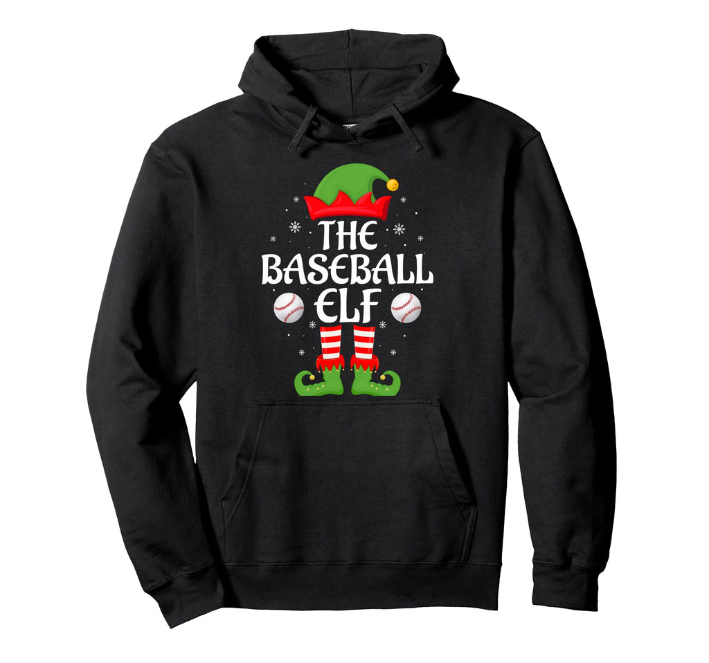 Baseball Elf Family Matching Elf Squad Hoodie - Aesthetic Graphic Men Women - T-Shirt, Sweatshirt, Hoodie