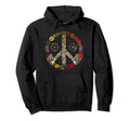 Peace Sign 60S 70S Hippie Boho 5 Hoodie - Aesthetic Graphic Unisex - T-Shirt, Sweatshirt, Hoodie