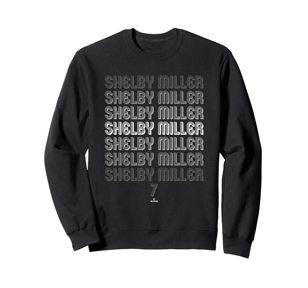 Repeating Text Shelby Miller Sweatshirt - Fun Novelty Design for Adults - T-Shirt, Sweatshirt, Hoodie