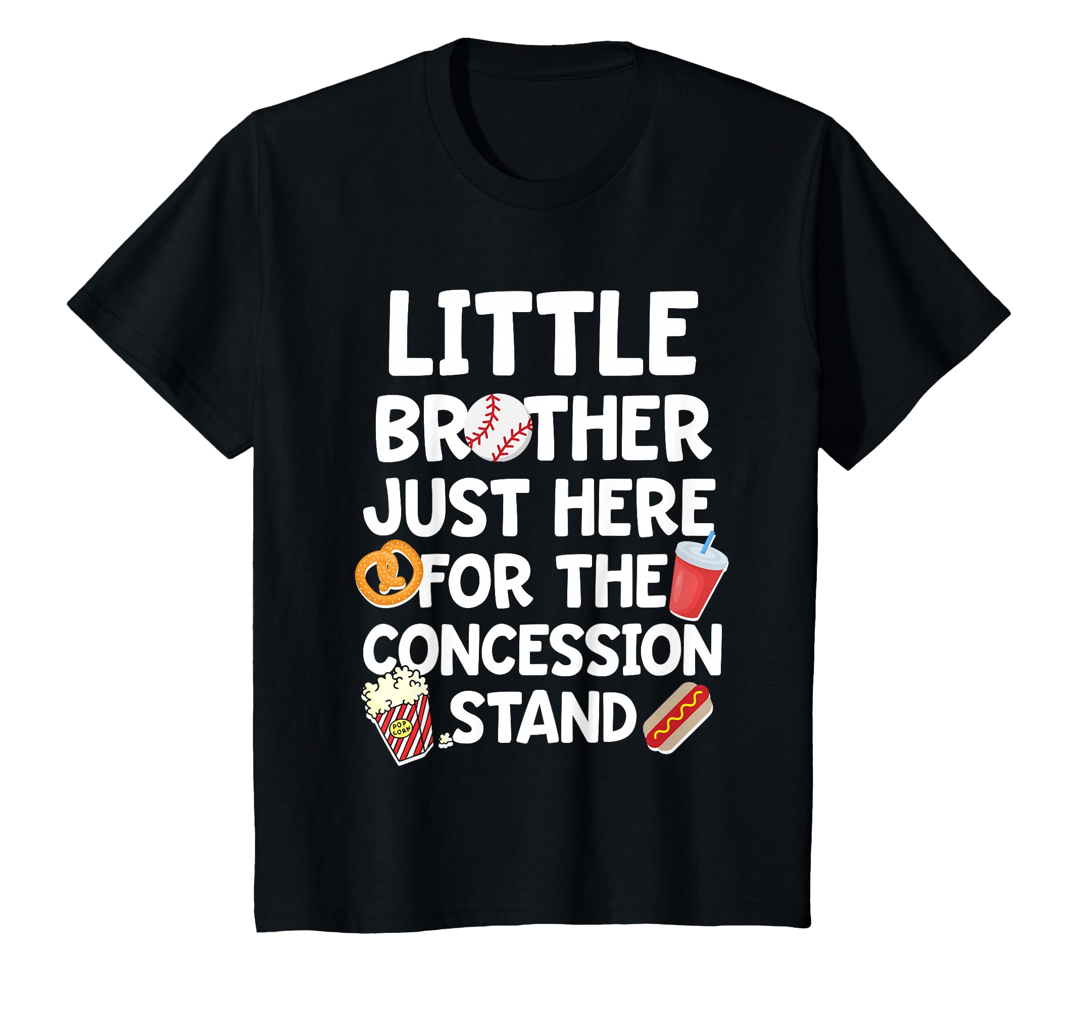 Little Brother Baseball Here T-Shirt - Aesthetic Graphic for Adults - T-Shirt, Sweatshirt, Hoodie