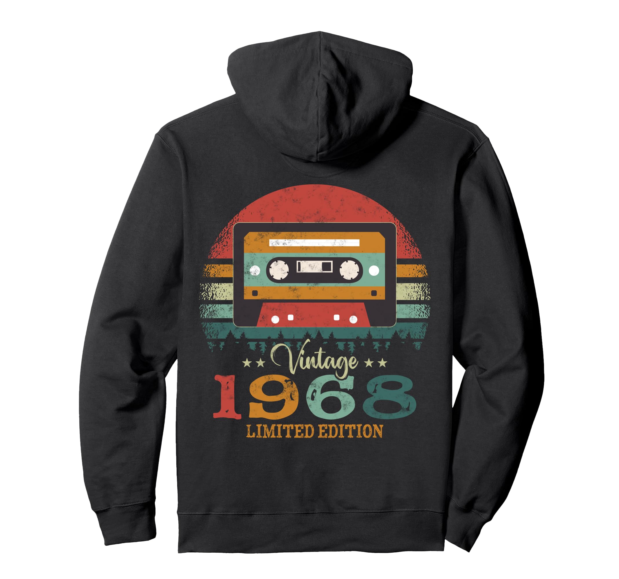 Cassette Tape 1968 Birthday Hoodie - Casual Everyday Wear for Adults - T-Shirt, Sweatshirt, Hoodie