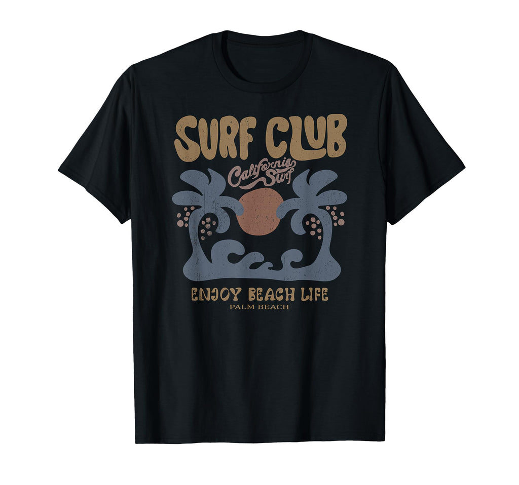 California Surf Club Beach Aesthetic T-Shirt - Fun Novelty Design Men Women - T-Shirt, Sweatshirt, Hoodie