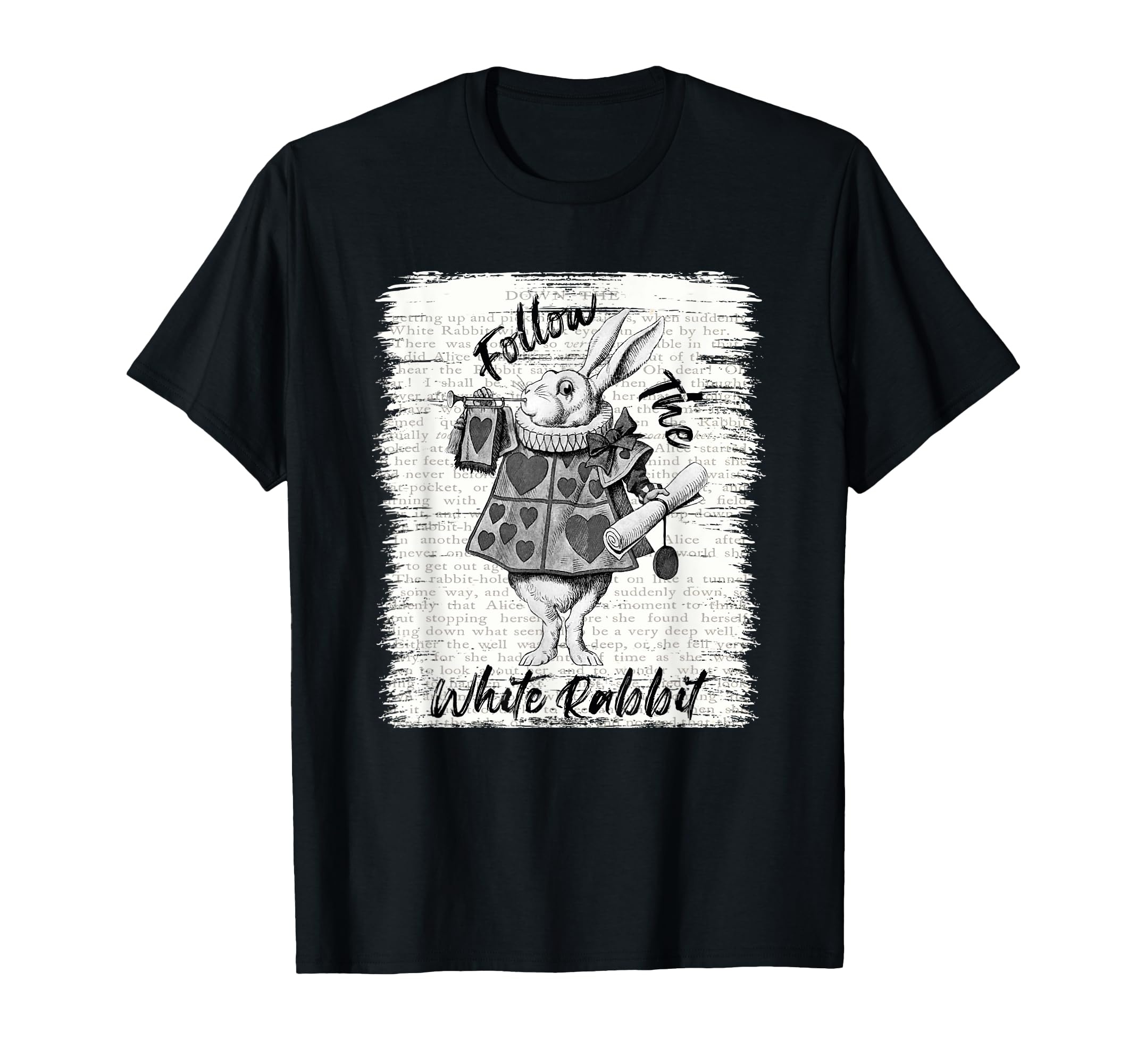 Follow White Rabbit T-Shirt - Trendy Graphic Unisex - T-Shirt, Sweatshirt, Hoodie