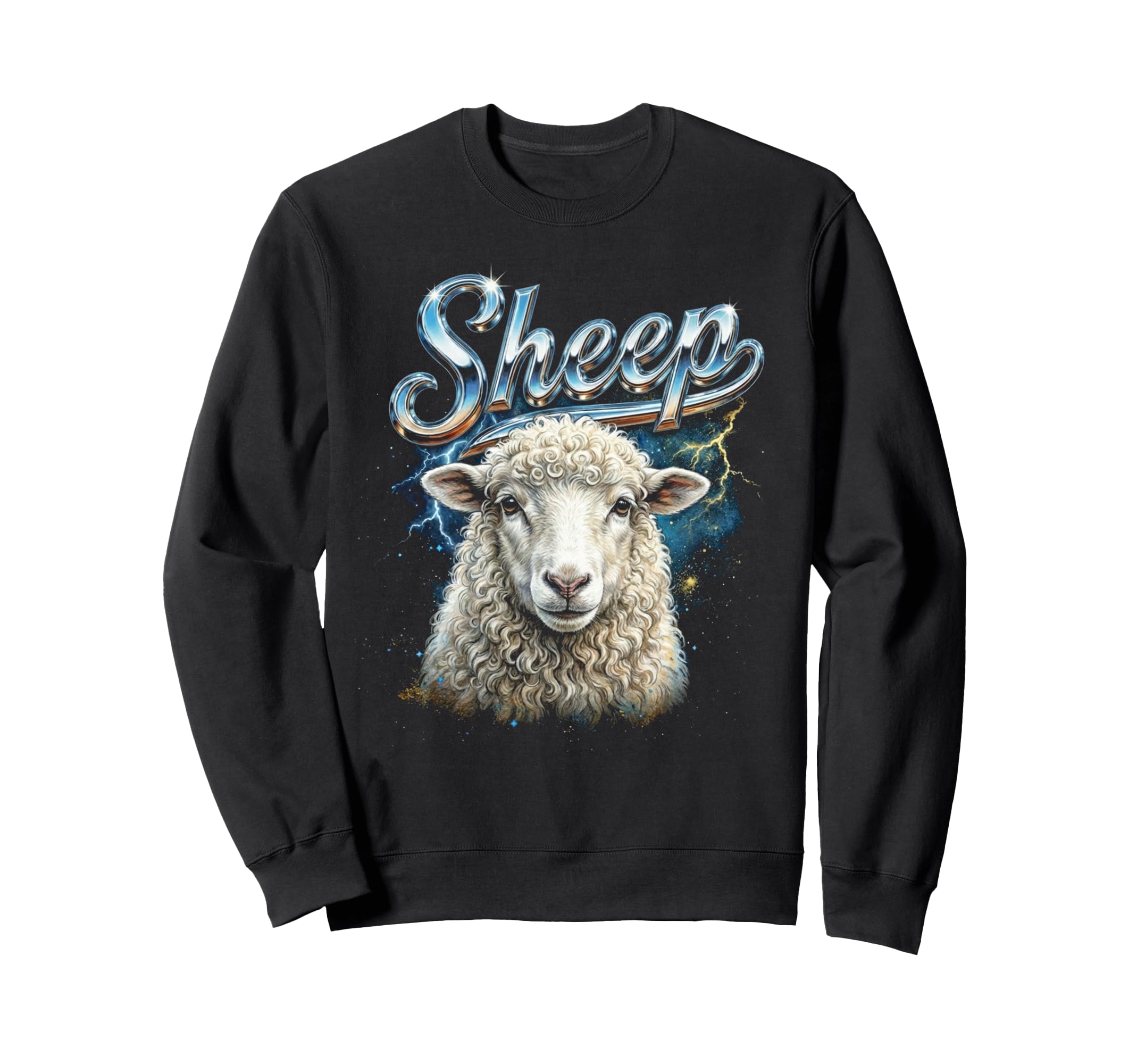 Sheep 90S Funny Sheep 80S Farm Sweatshirt - Unique Graphic Men Women - T-Shirt, Sweatshirt, Hoodie