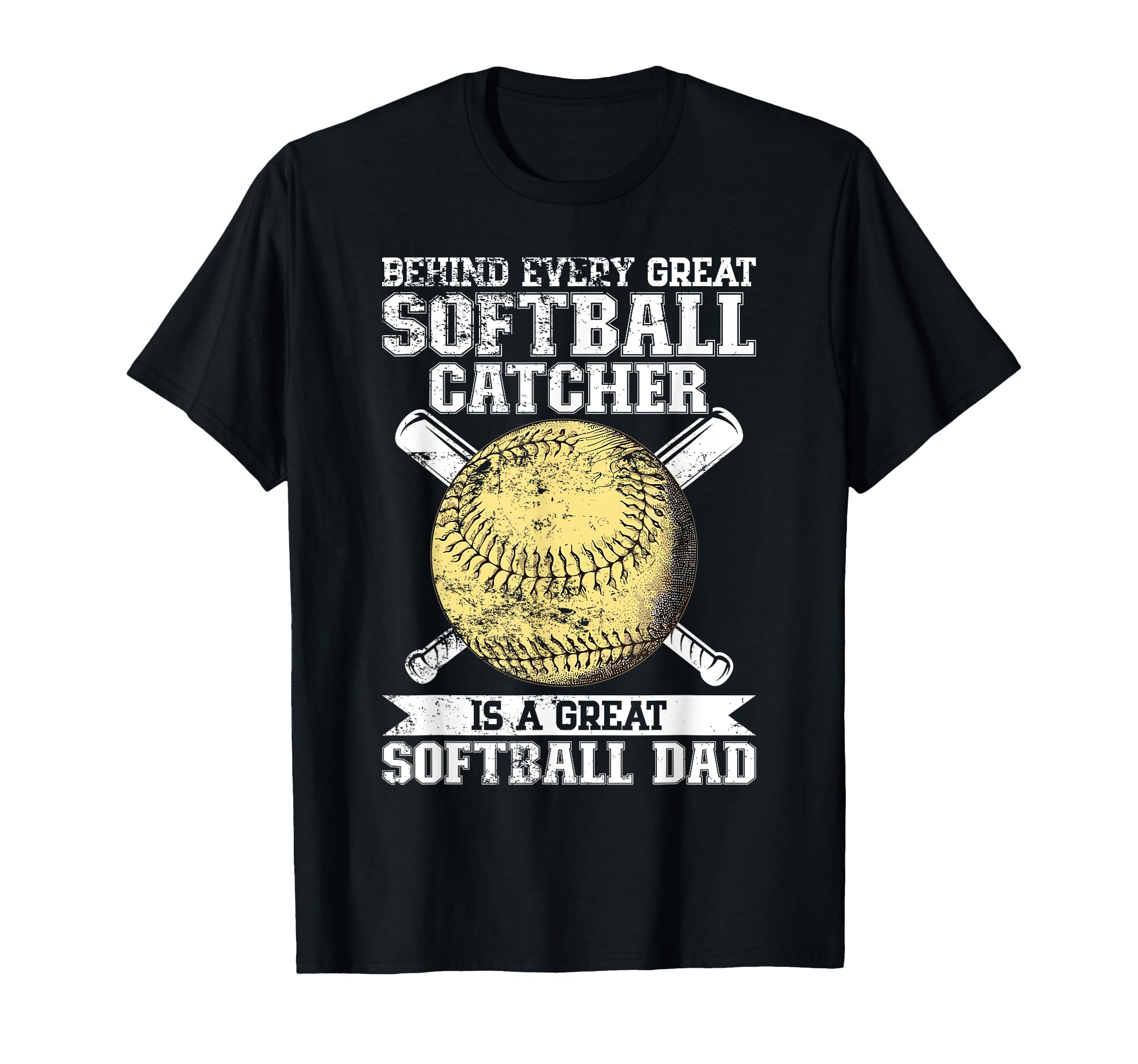 Softball Catcher Dad Pitcher Fastpitch T-Shirt - Fun Novelty Design Unisex - T-Shirt, Sweatshirt, Hoodie