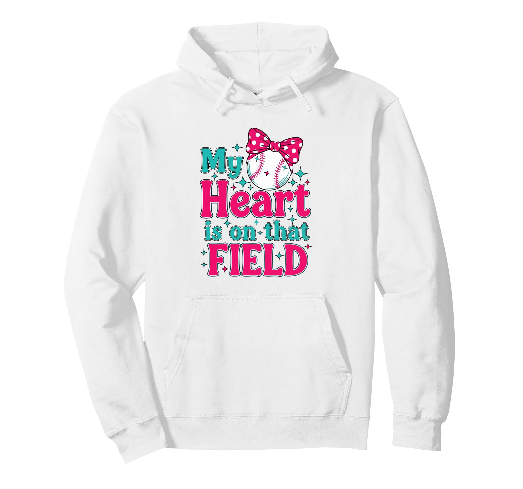 My Heart Is That Field Funny Baseball Hoodie - Graphic Print for Adults - T-Shirt, Sweatshirt, Hoodie