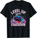 Level Up Your Education Gaming Teacher Student - Adult & Kids T-Shirts, Sweatshirts & Hoodies apparel design preview 1