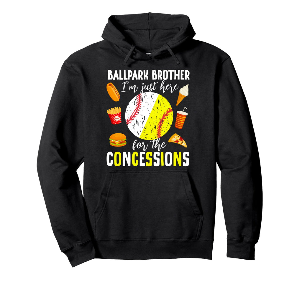 Ballpark Brother Funny Softball Hoodie - Trendy Graphic for Adults - T-Shirt, Sweatshirt, Hoodie