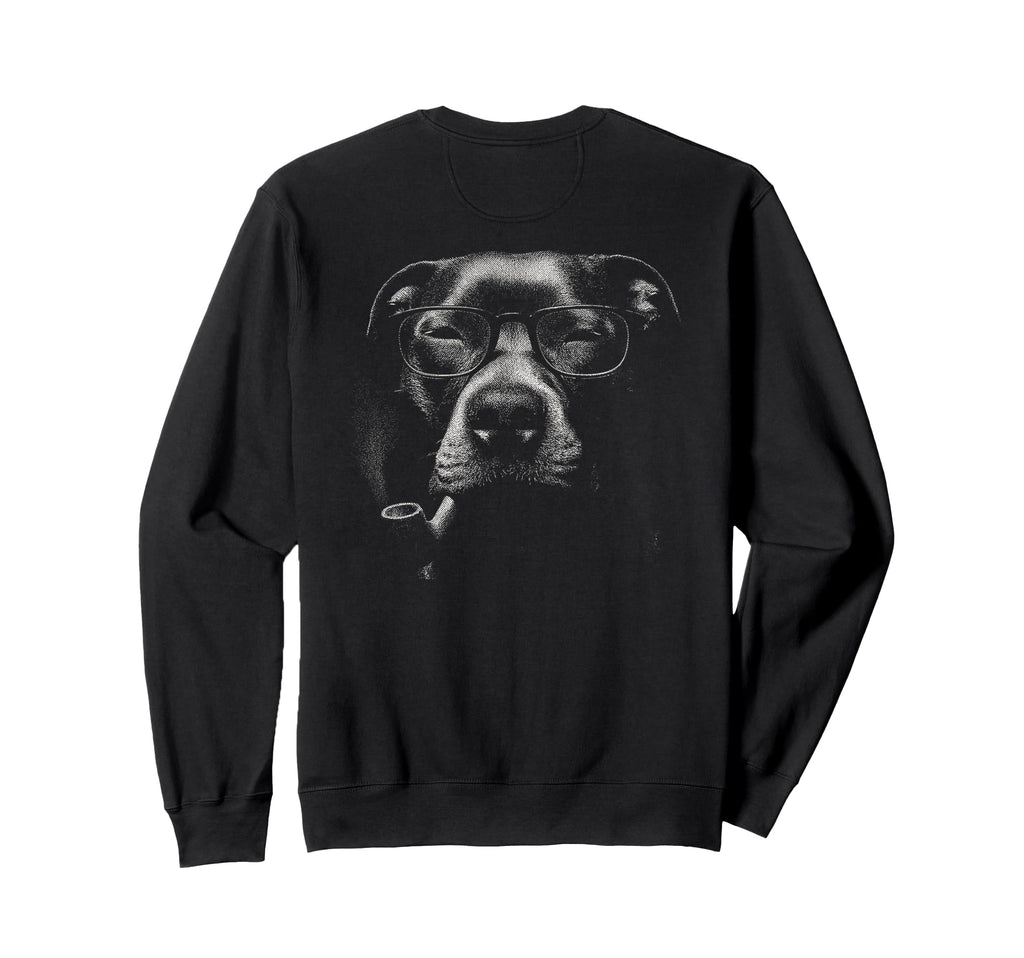 American Pitbull Glasses Pipe Sweatshirt - Custom Art Print for Adults - T-Shirt, Sweatshirt, Hoodie