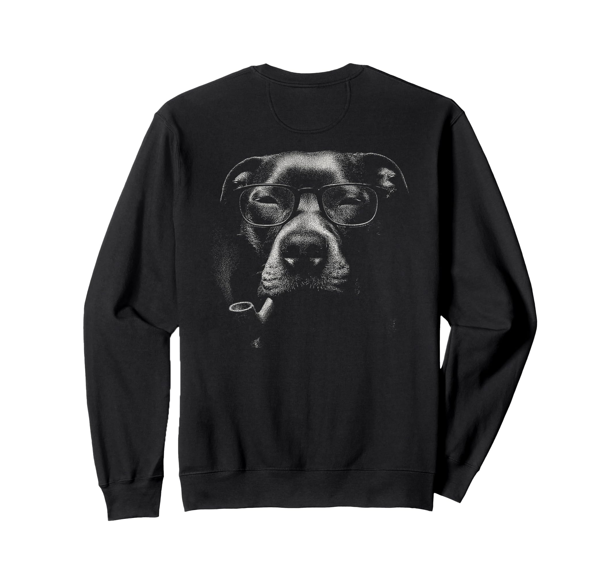 American Pitbull Glasses Pipe Sweatshirt - Custom Art Print for Adults - T-Shirt, Sweatshirt, Hoodie