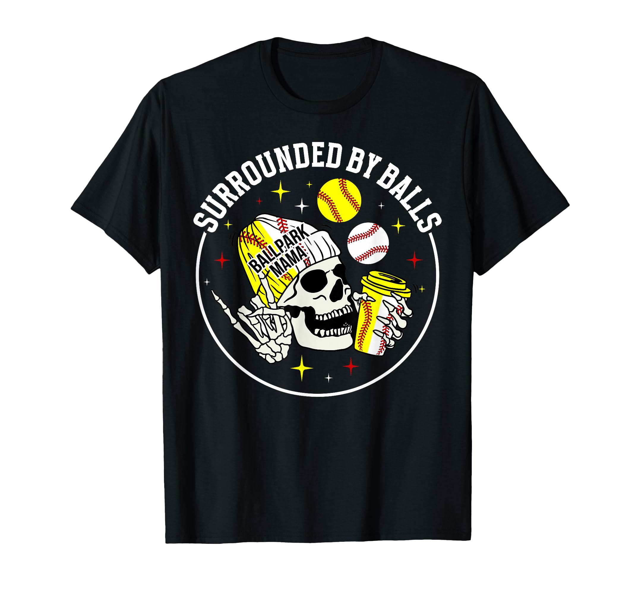 Ballpark Mama Funny Softball Baseball T-Shirt - Novelty Apparel for Adults - T-Shirt, Sweatshirt, Hoodie