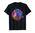 Tie Dye Flowered Peace Sign T-Shirt - Casual Everyday Wear for Adults - T-Shirt, Sweatshirt, Hoodie