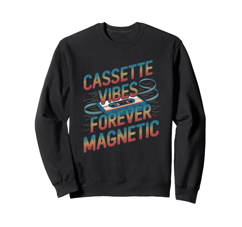 Cassette Vibes Forever Magnetic Sweatshirt - Streetwear Style Unisex - T-Shirt, Sweatshirt, Hoodie