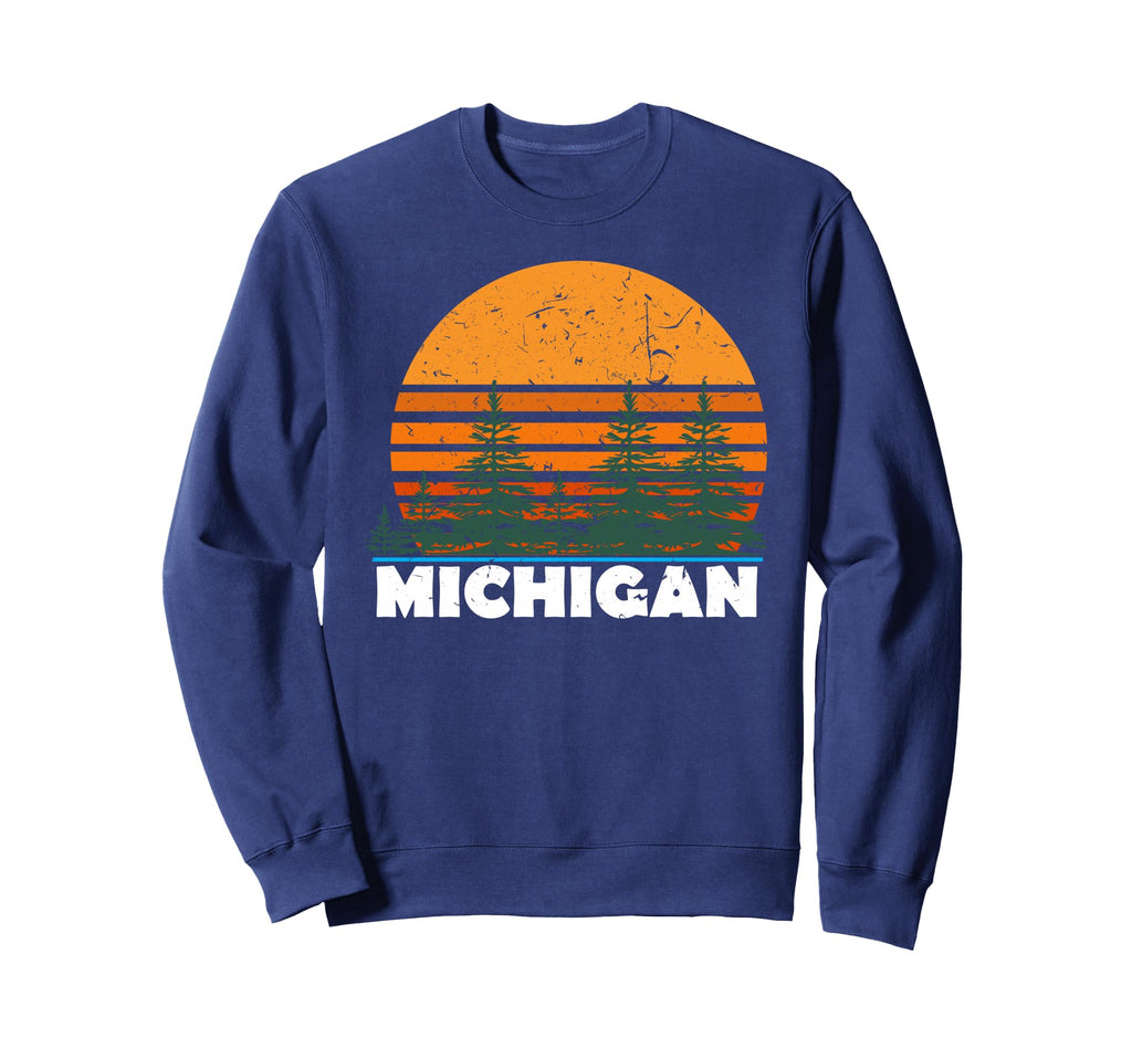Michigan Sunset Mi State Gift Sweatshirt - Unique Graphic Unisex - T-Shirt, Sweatshirt, Hoodie