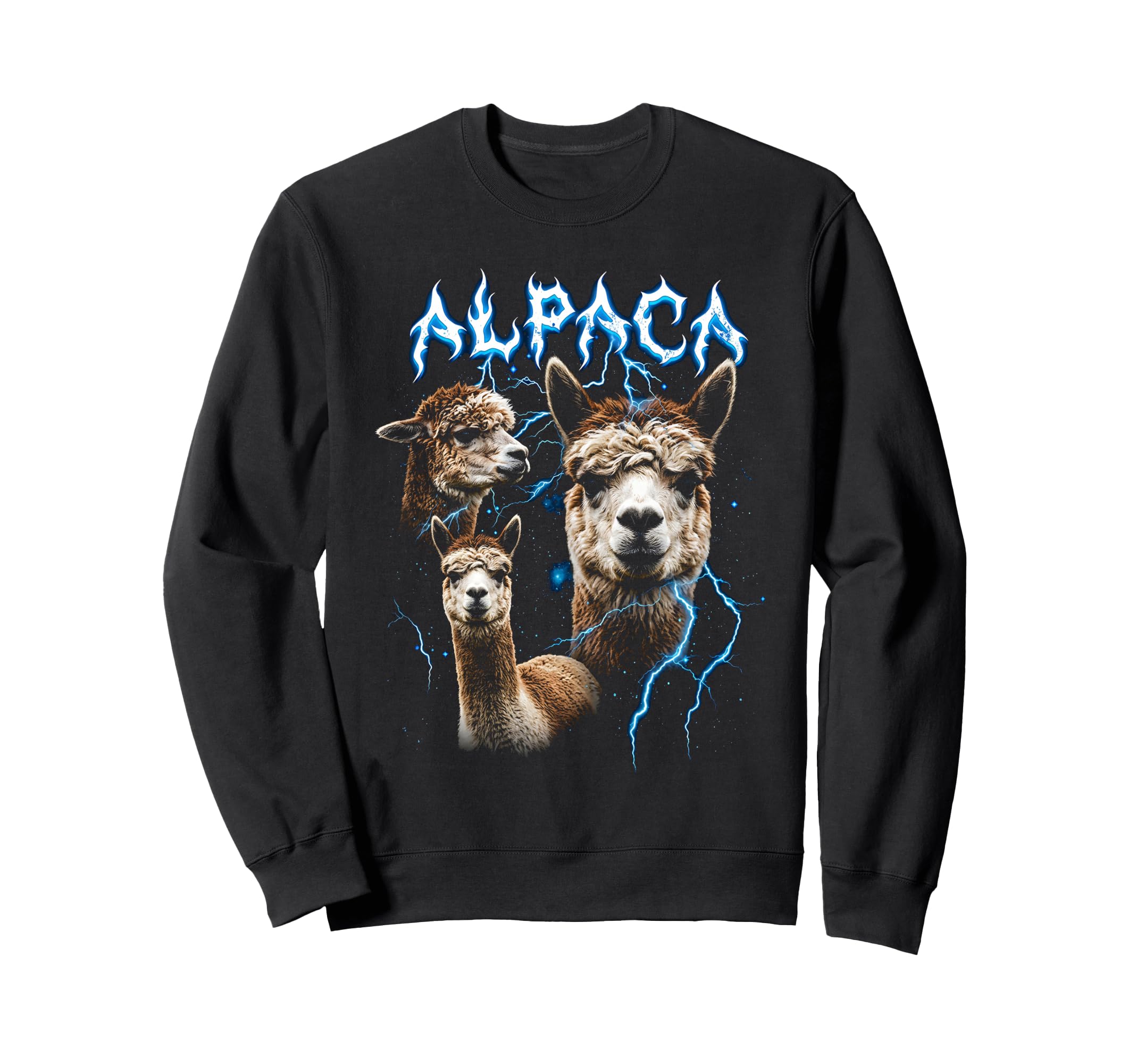 Alpaca 90S Heavy Metal Alpaca Sweatshirt - Casual Everyday Wear Men Women - T-Shirt, Sweatshirt, Hoodie