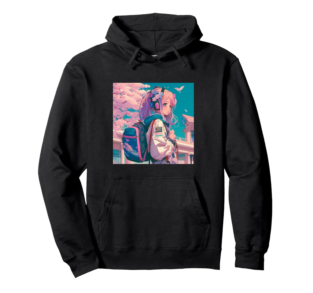 Japanese Vaporwave Anime Hoodie - Graphic Print Unisex - T-Shirt, Sweatshirt, Hoodie