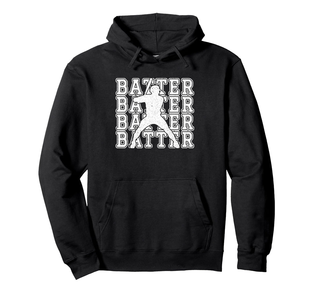 Baseball Batter Player Team Sport Hoodie - Novelty Apparel for Adults - T-Shirt, Sweatshirt, Hoodie