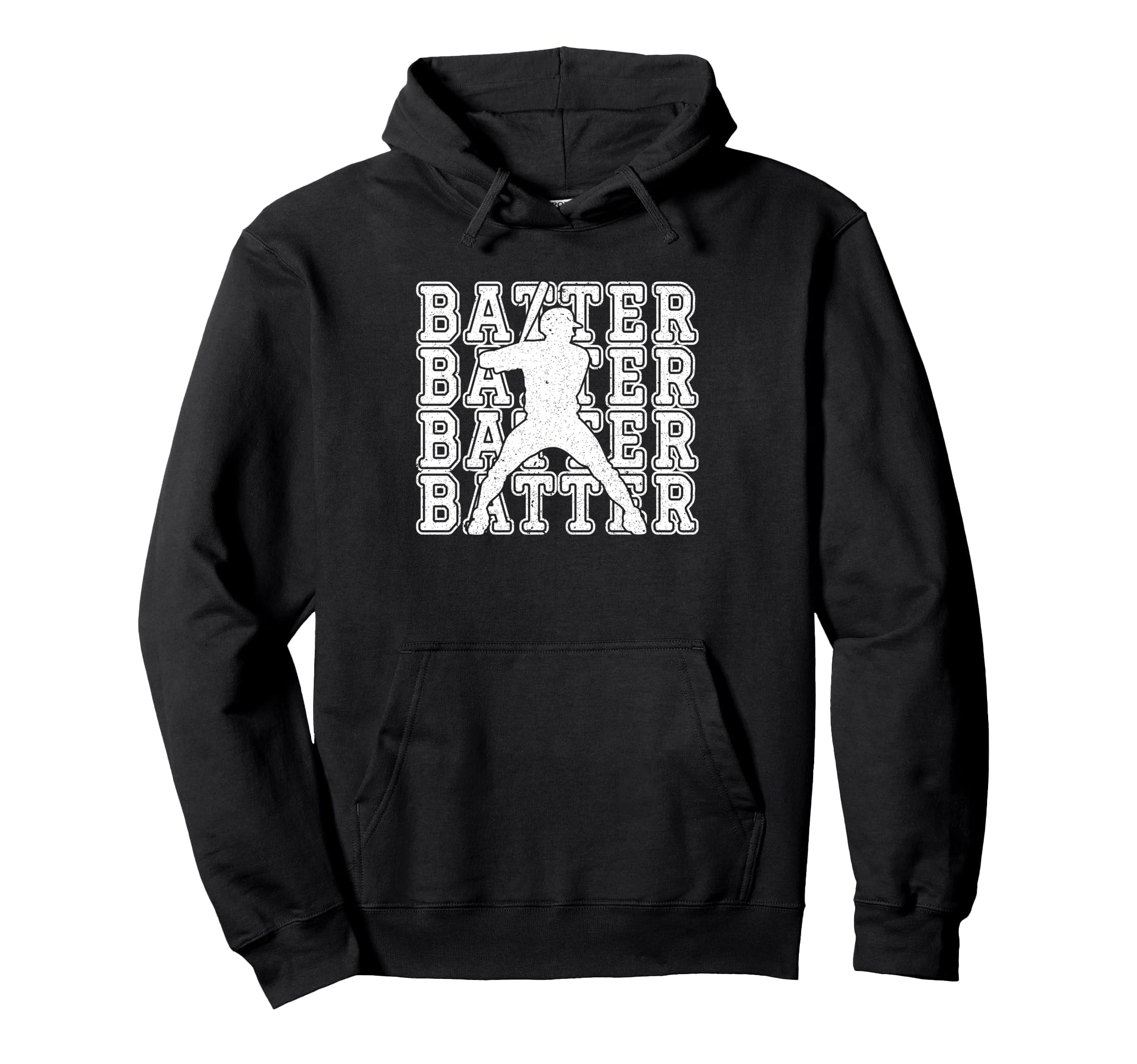 Baseball Batter Player Team Sport Hoodie - Novelty Apparel for Adults - T-Shirt, Sweatshirt, Hoodie