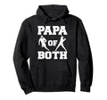 Papa Both Funny Football Baseball Papa Hoodie - Minimalist Print for Adults - T-Shirt, Sweatshirt, Hoodie