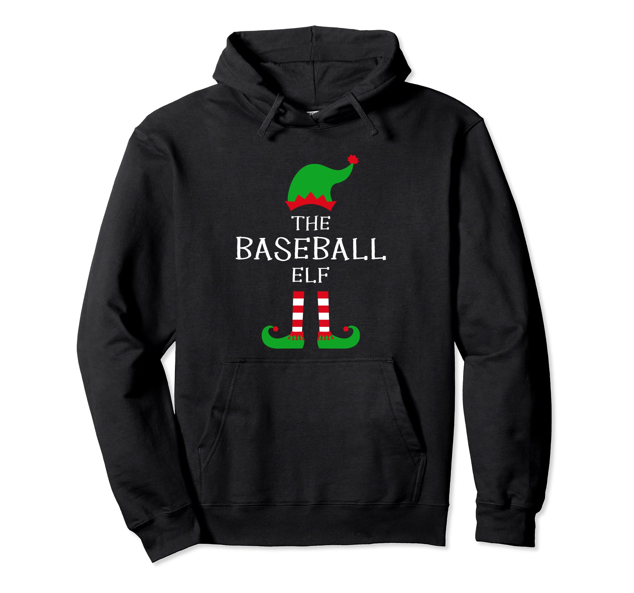 Baseball Elf Matching Family Group Hoodie - Streetwear Style for Adults - T-Shirt, Sweatshirt, Hoodie