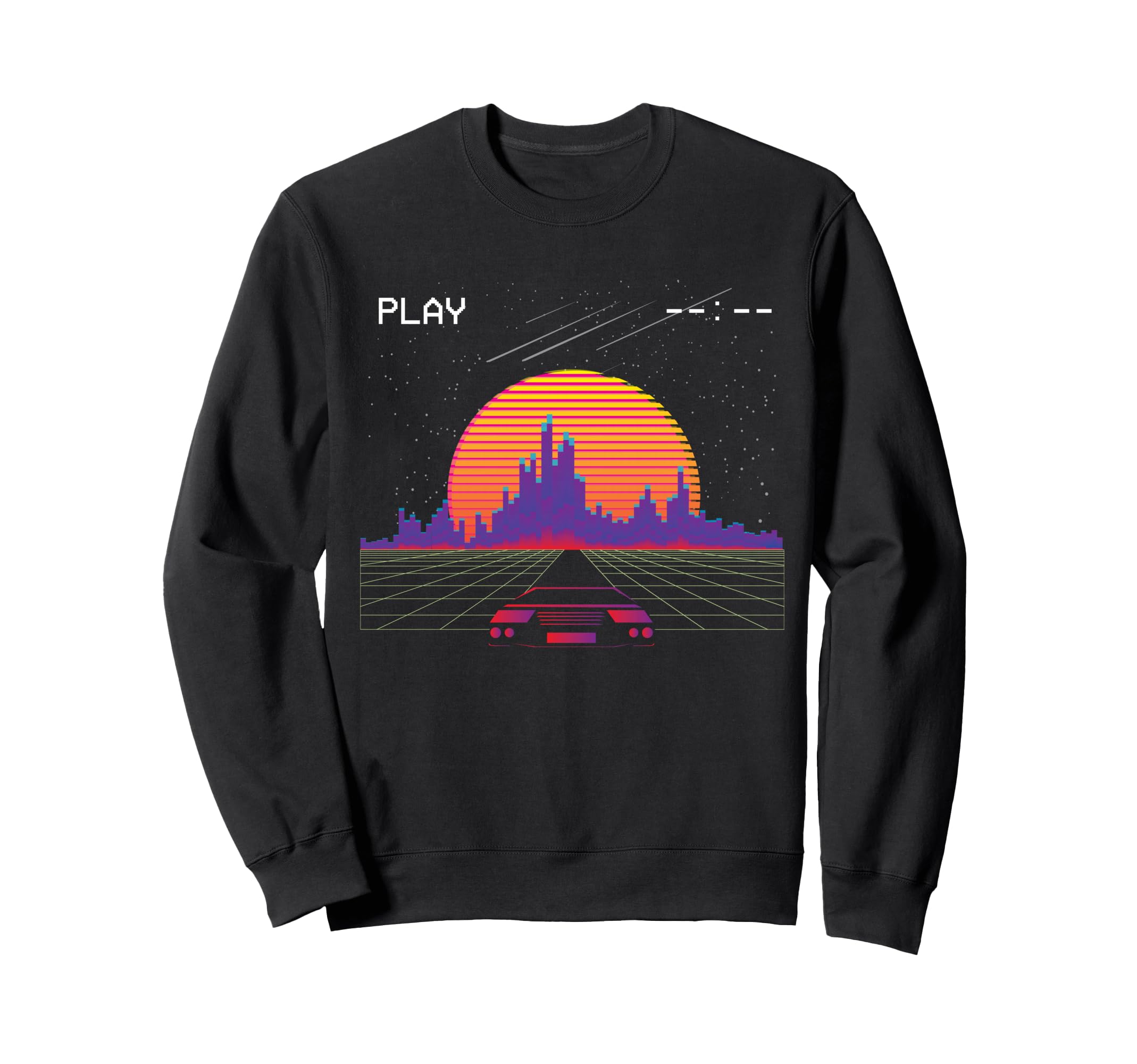 Fast Car Retrowave Synthwave Sweatshirt - Custom Art Print Men Women - T-Shirt, Sweatshirt, Hoodie