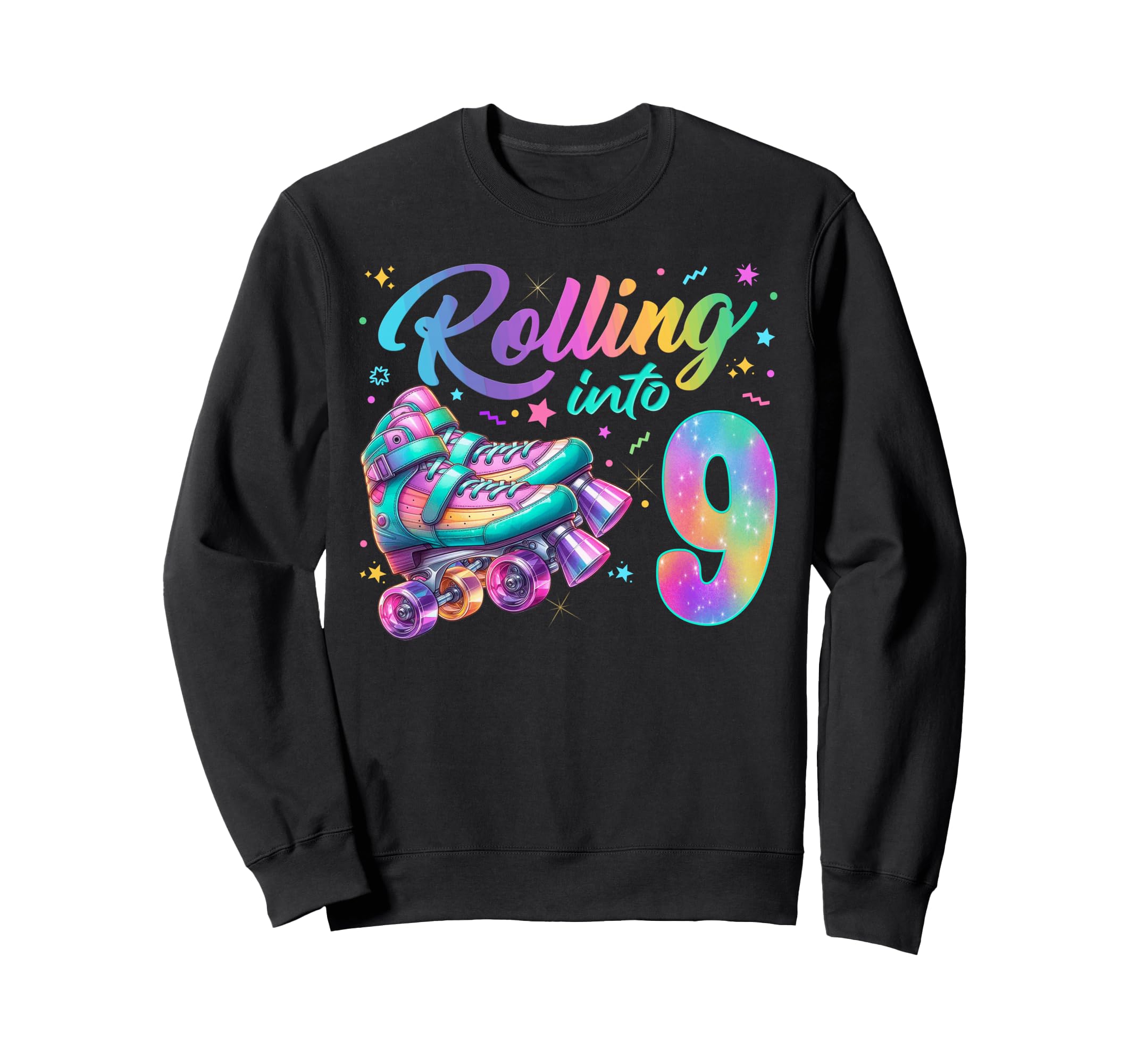 Roller Skates Birthday Skating Sweatshirt - Fun Novelty Design for Adults - T-Shirt, Sweatshirt, Hoodie