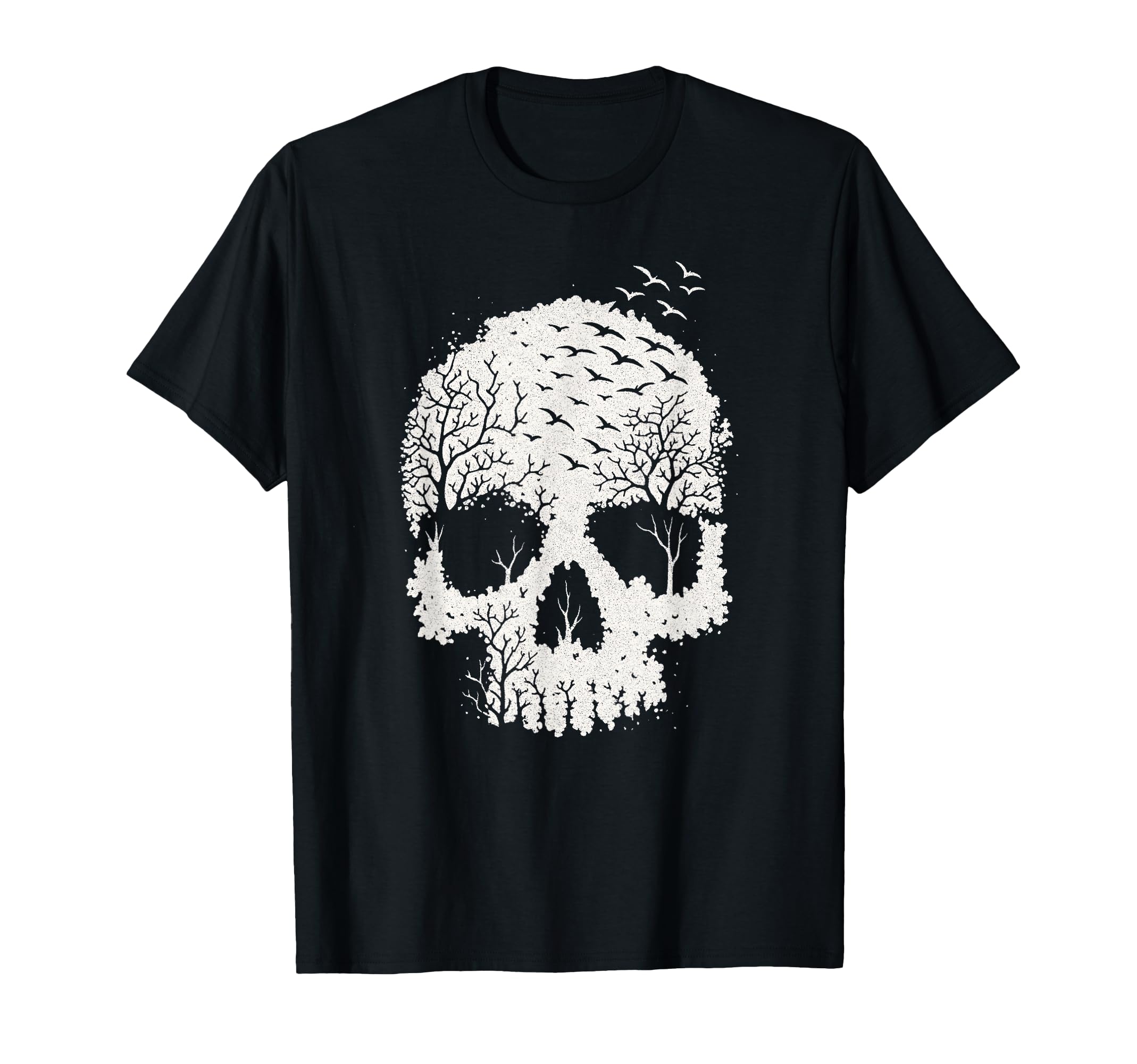 Skull Nature Forest Gothic Grunge T-Shirt - Fun Novelty Design Men Women - T-Shirt, Sweatshirt, Hoodie