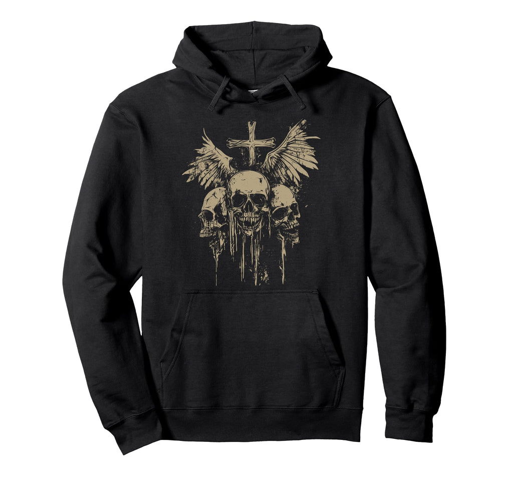 Skull Cross Y2K Grunge Aesthetic Alt Hoodie - Unique Graphic for Adults - T-Shirt, Sweatshirt, Hoodie